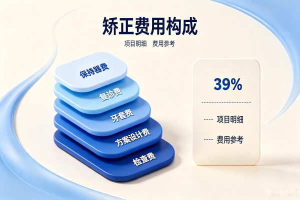 牙齿矫正矫正费用构成示意图