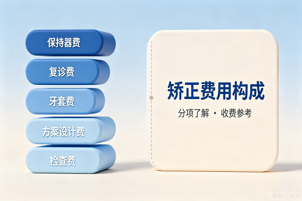 牙齿矫正矫正费用构成示意图