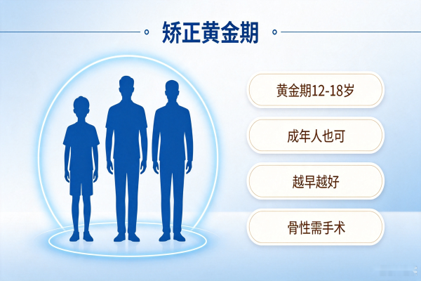 牙齿矫正矫正黄金期示意图