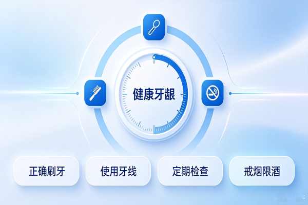 牙周治疗牙周日常维护示意图